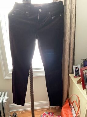 7 For All Mankind Black Cropped Ankle Pants